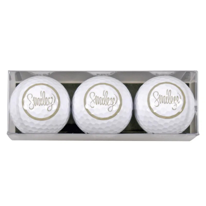 Pack de tres bolas de golf - motivo Smiley