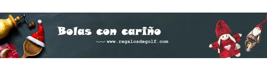 Bolas de golf con carino personalizados en pack de regalo